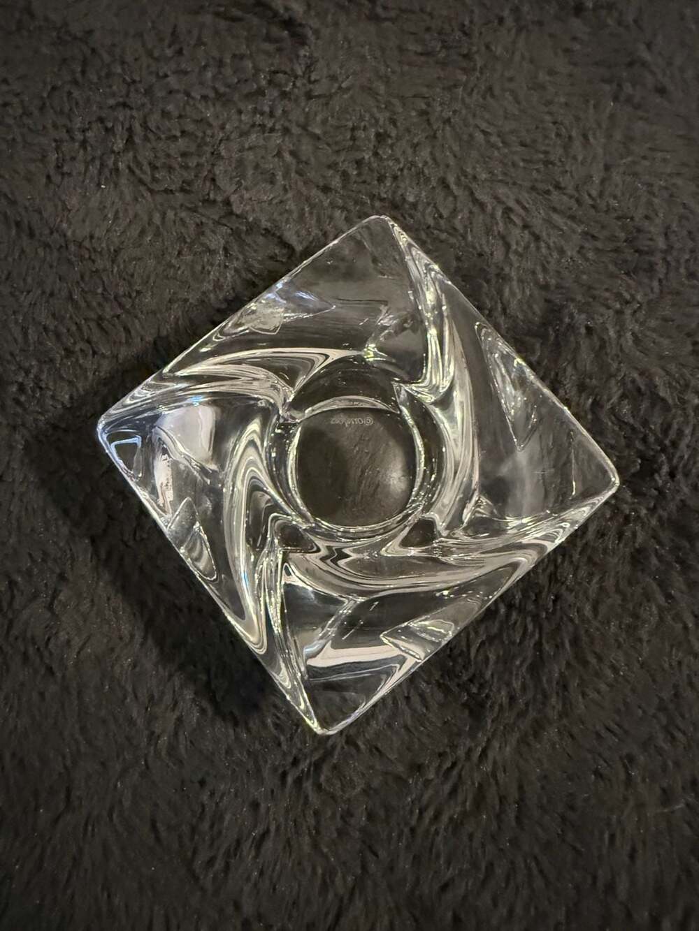 Vintage Orrefors Crystal Tealight Holder: Signed Glass Votive - ,